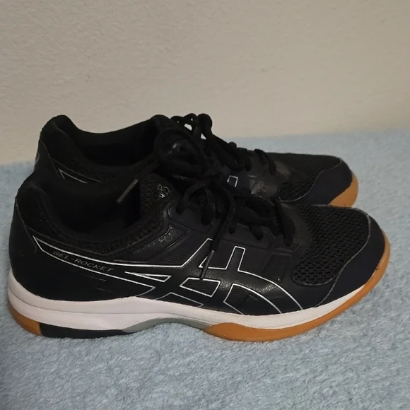 Asics Black and Tan Athletic Shoes with Gum Sole - Picture 4 of 15